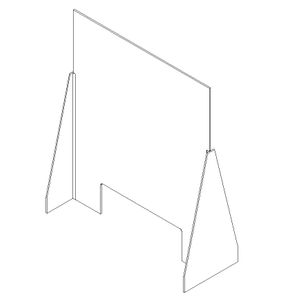 Morgan Sneeze Guard with Optional Pass-through Window